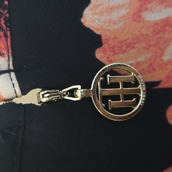 Tommy Hilfiger long blue dress with pink floral, size 12 - Picture 5 of 5